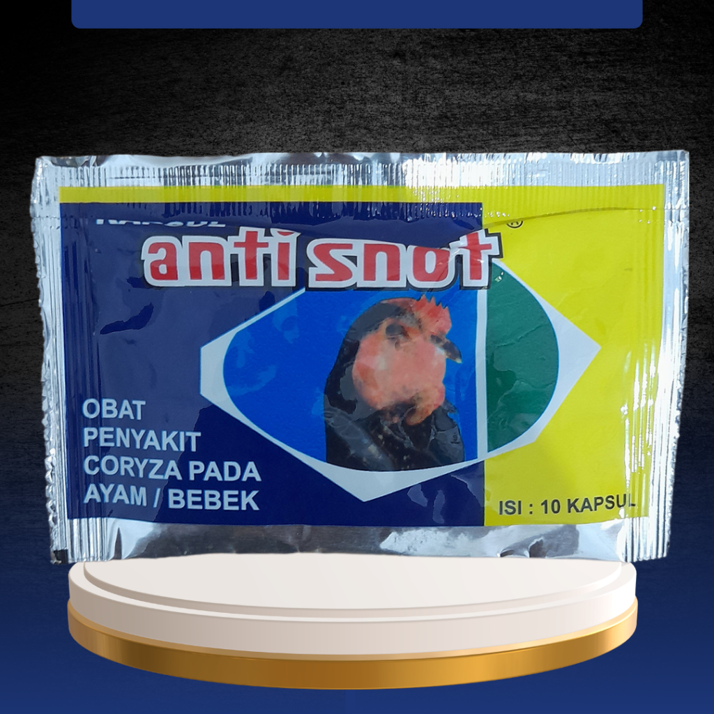 ANTI SNOT 10 KAPSUL by EKA FARMA - Ampuh Untuk Korisa, Coryza, Snot Dan Pilek Pada Unggas.
