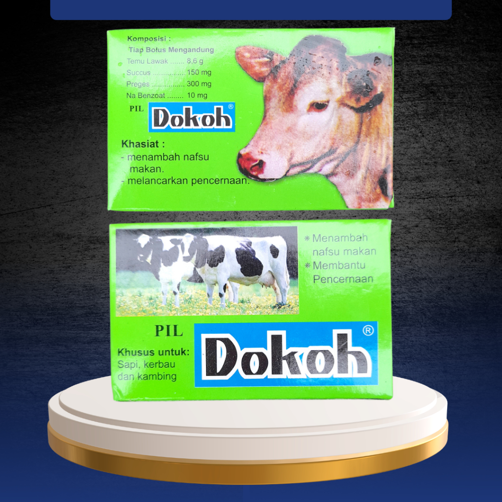 PIL DOKOH ISI 4 PCS  -  Jamu Penambah Selera Makan Sapi, Kerbau, Domba, Kambing by EKA FARMA.