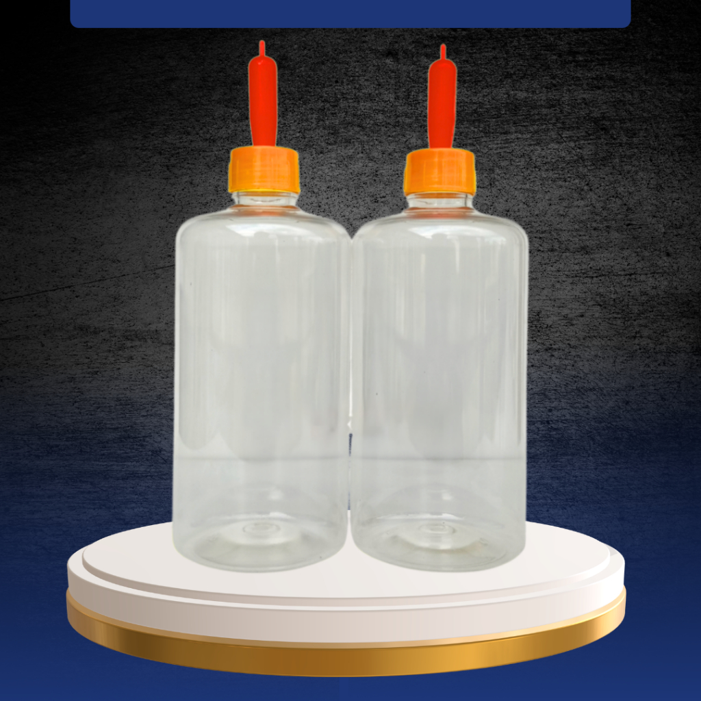 DOT MERAH KUNING 6 CM DAN BOTOL 500 ML - Untuk Pedet, Cempe, Babi, DLL.