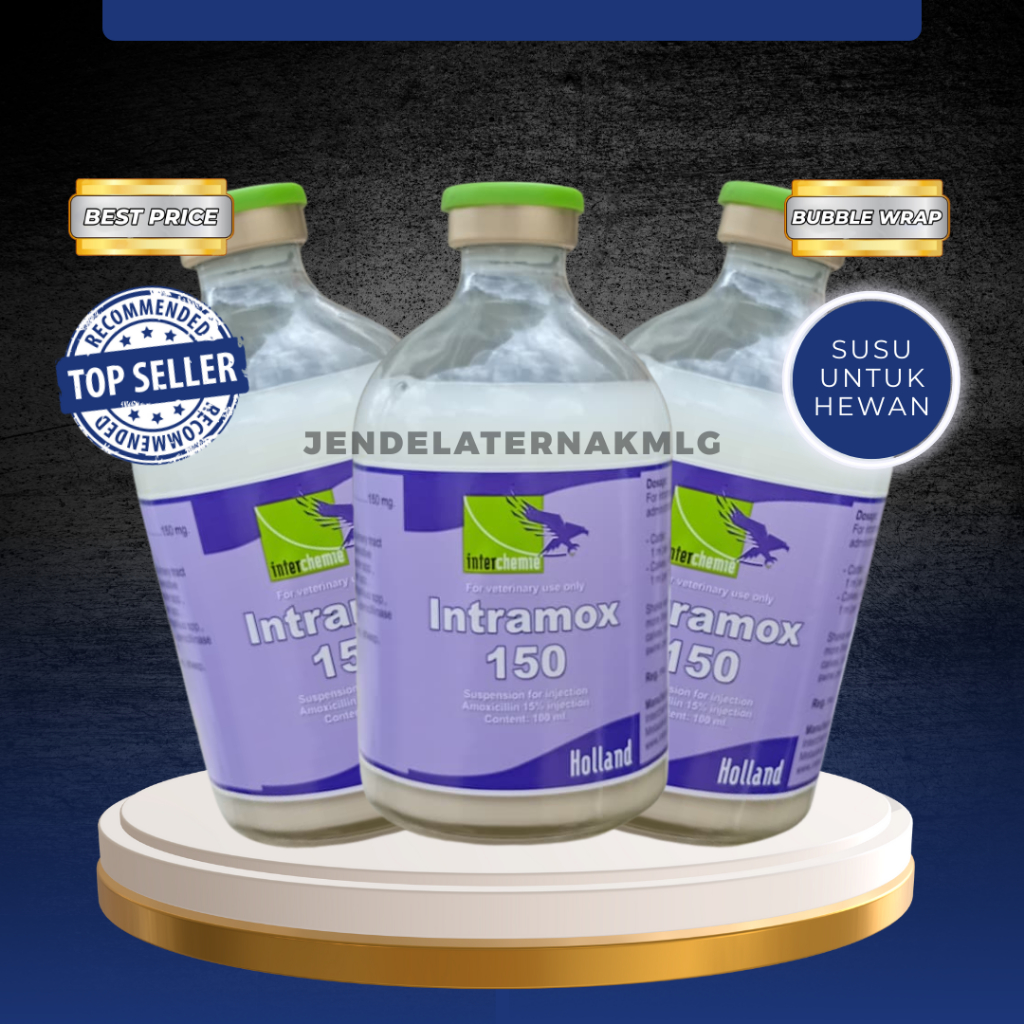 INTRAMOX-150 ISI 100 ML -  AB Membunuh Bakteri Pada Saluran Cerna Pada Ternak Sapi, Kambing, Domba